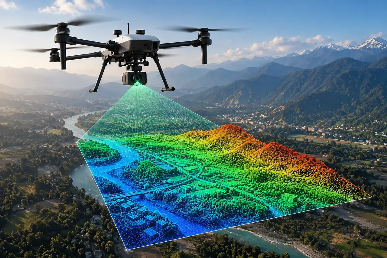 LiDAR Sensor payload used on SkyMinds UAVs